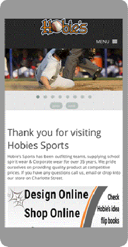 Hobies Sports store in Peterborough and Hobies Design Studio and store online