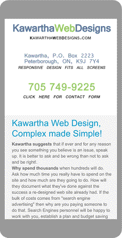 Kawartha Web Designs is where we have our options and highlight our work.